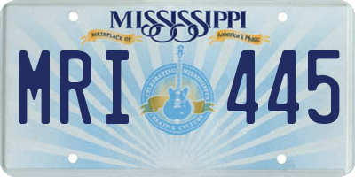 MS license plate MRI445