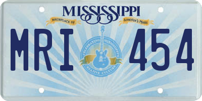 MS license plate MRI454