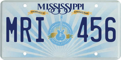 MS license plate MRI456