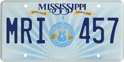 MS license plate MRI457