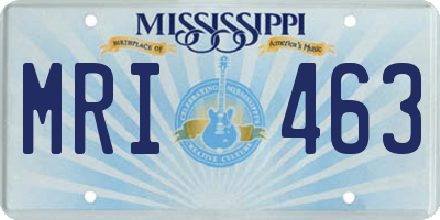 MS license plate MRI463