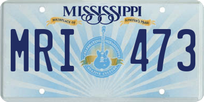 MS license plate MRI473