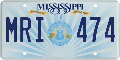 MS license plate MRI474