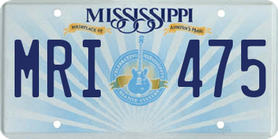 MS license plate MRI475