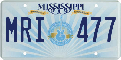 MS license plate MRI477