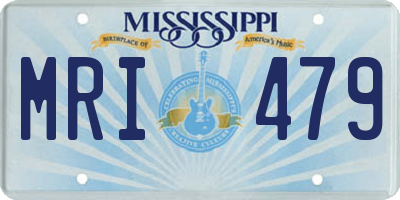 MS license plate MRI479