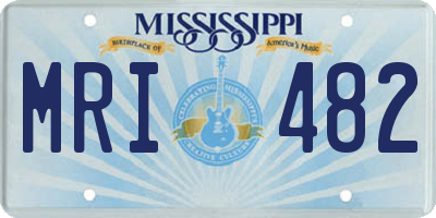 MS license plate MRI482