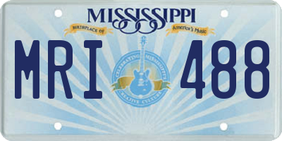 MS license plate MRI488