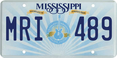 MS license plate MRI489