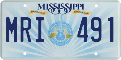 MS license plate MRI491