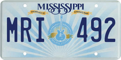 MS license plate MRI492