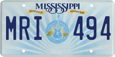 MS license plate MRI494