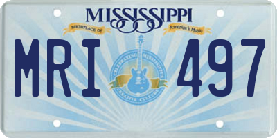 MS license plate MRI497