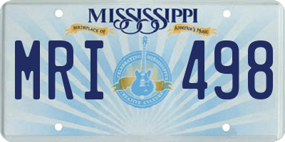 MS license plate MRI498