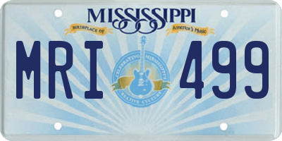 MS license plate MRI499
