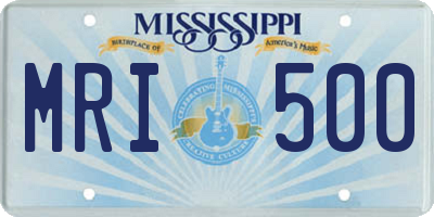 MS license plate MRI500