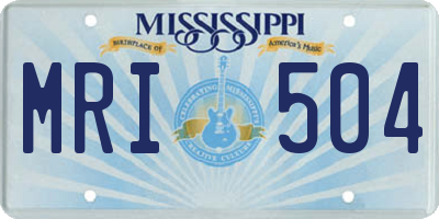 MS license plate MRI504