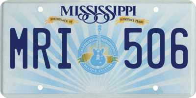 MS license plate MRI506