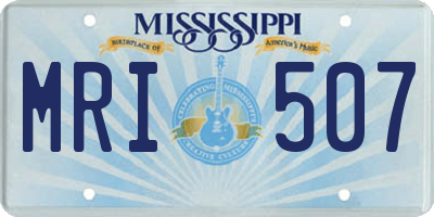 MS license plate MRI507