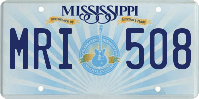 MS license plate MRI508