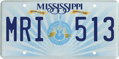 MS license plate MRI513