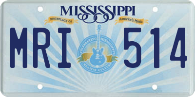 MS license plate MRI514