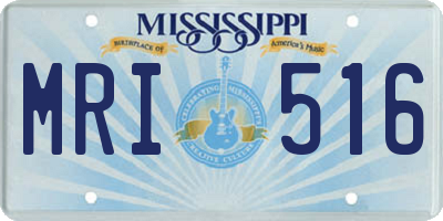 MS license plate MRI516