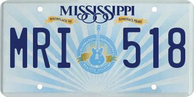 MS license plate MRI518