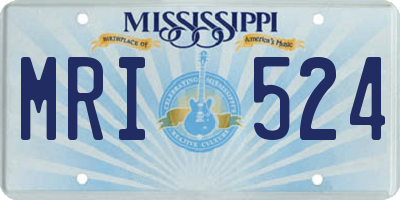 MS license plate MRI524