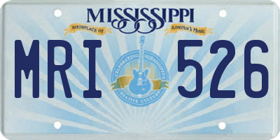 MS license plate MRI526