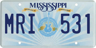 MS license plate MRI531