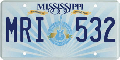 MS license plate MRI532