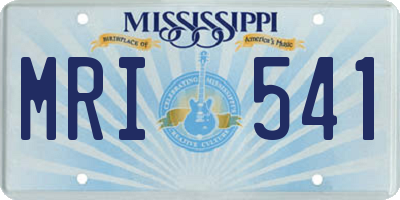 MS license plate MRI541