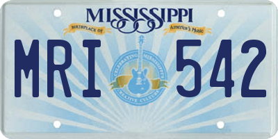 MS license plate MRI542