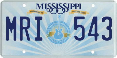 MS license plate MRI543