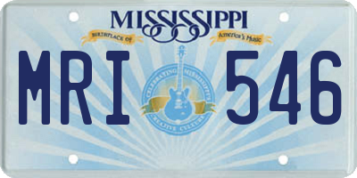 MS license plate MRI546