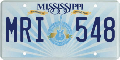 MS license plate MRI548