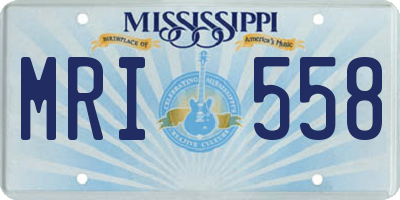 MS license plate MRI558