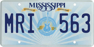 MS license plate MRI563