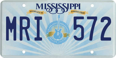 MS license plate MRI572