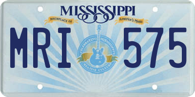 MS license plate MRI575