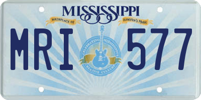 MS license plate MRI577