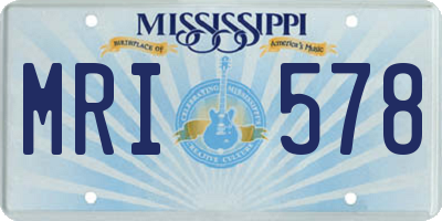 MS license plate MRI578