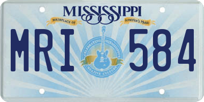 MS license plate MRI584