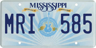 MS license plate MRI585