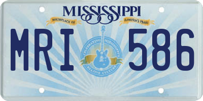 MS license plate MRI586