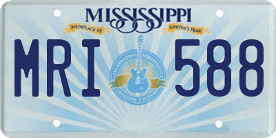 MS license plate MRI588