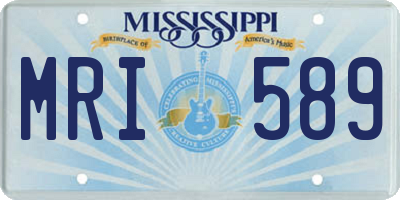 MS license plate MRI589