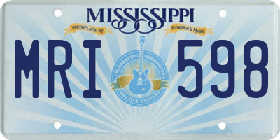 MS license plate MRI598