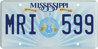 MS license plate MRI599